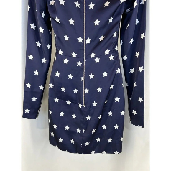 NWT Self-Portrait Navy Blue Star Patterned Dress $465 - Picture 9 of 16